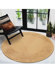 Royale Lux Camel Circle Rug - Thumbnail - 2