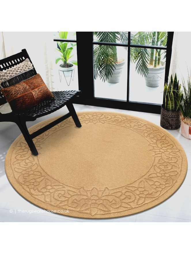 Royale Lux Camel Circle Rug - 2