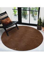 Royale Lux Choco Circle Rug - Thumbnail - 2