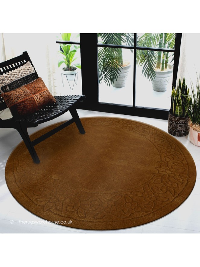 Royale Lux Gold Circle Rug - 2