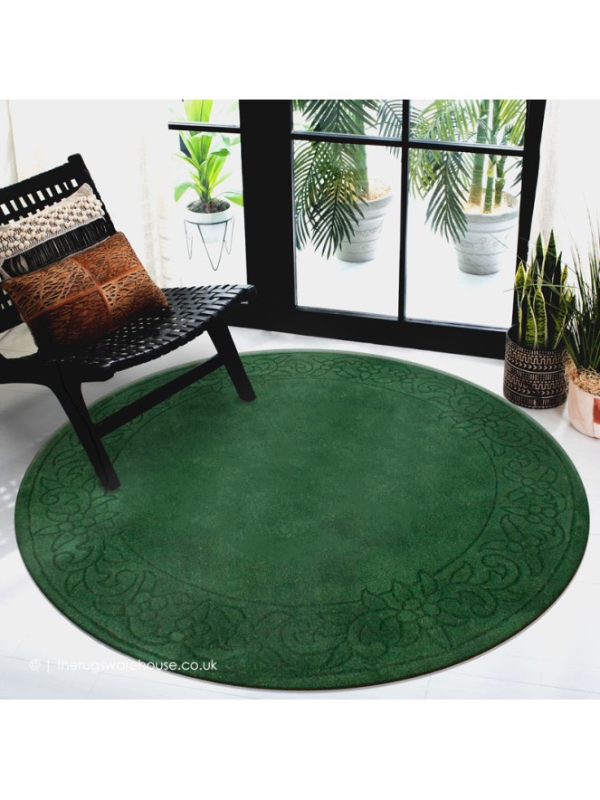 Royale Lux Green Circle Rug - 2