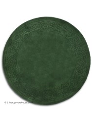 Royale Lux Green Circle Rug - Thumbnail - 5