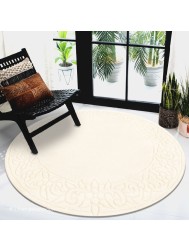 Royale Lux Ivory Circle Rug - Thumbnail - 2