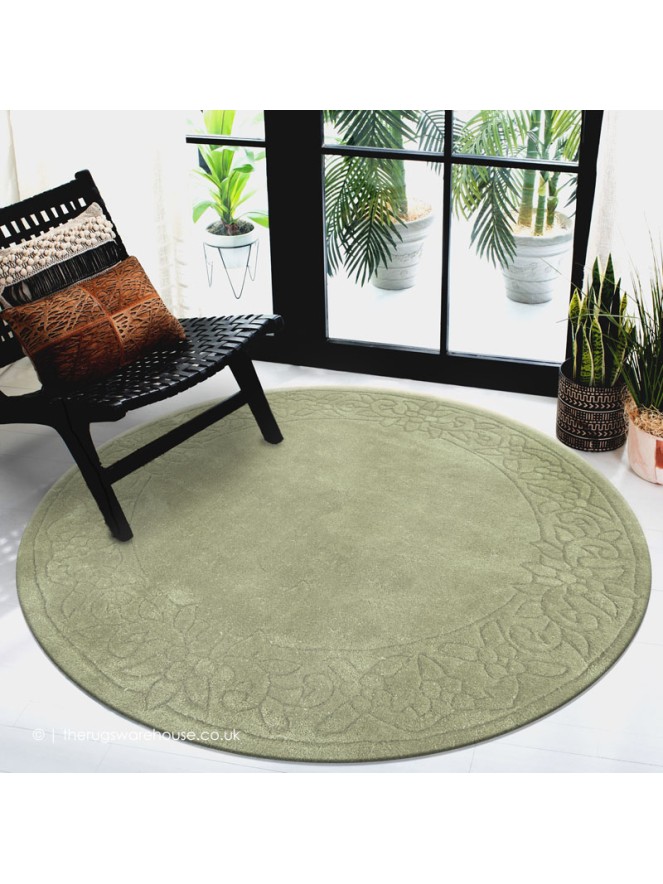 Royale Lux Mint Circle Rug - 2