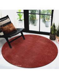 Royale Lux Rose Circle Rug - Thumbnail - 2