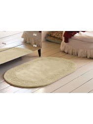Royale Lux Beige Oval Rug - Thumbnail - 3
