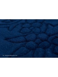 Royale Lux Blue Oval Rug - Thumbnail - 4