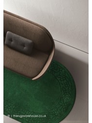 Royale Lux Green Oval Rug - Thumbnail - 2