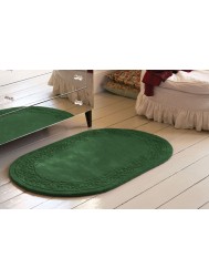 Royale Lux Green Oval Rug - Thumbnail - 3