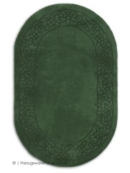 Royale Lux Green Oval Rug - Thumbnail - 6