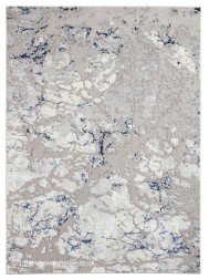 Apollo Distress Grey Navy Rug - Thumbnail - 4