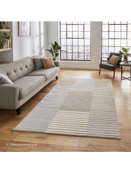 Apollo Stripe Grey Gold Rug - Thumbnail - 2