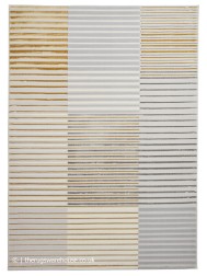 Apollo Stripe Grey Gold Rug - Thumbnail - 4