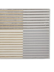 Apollo Stripe Grey Gold Rug - Thumbnail - 6