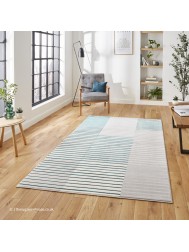 Apollo Stripe Grey Green Rug - Thumbnail - 3