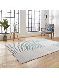 Apollo Stripe Grey Green Rug - Thumbnail - 2