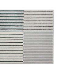 Apollo Stripe Grey Green Rug - Thumbnail - 6