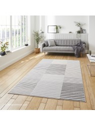 Apollo Stripe Grey Ivory Rug - Thumbnail - 3