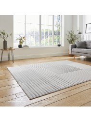 Apollo Stripe Grey Ivory Rug - Thumbnail - 2