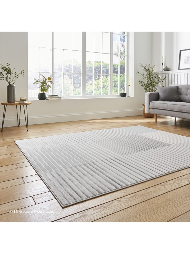 Apollo Stripe Grey Ivory Rug - 2