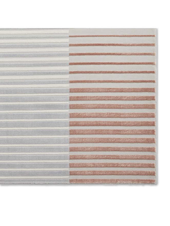 Apollo Stripe Grey Rose Rug - 6