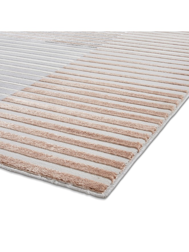 Apollo Stripe Grey Rose Rug - 8