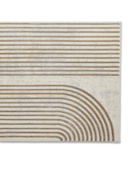 Apollo Swirl Grey Gold Rug - Thumbnail - 5