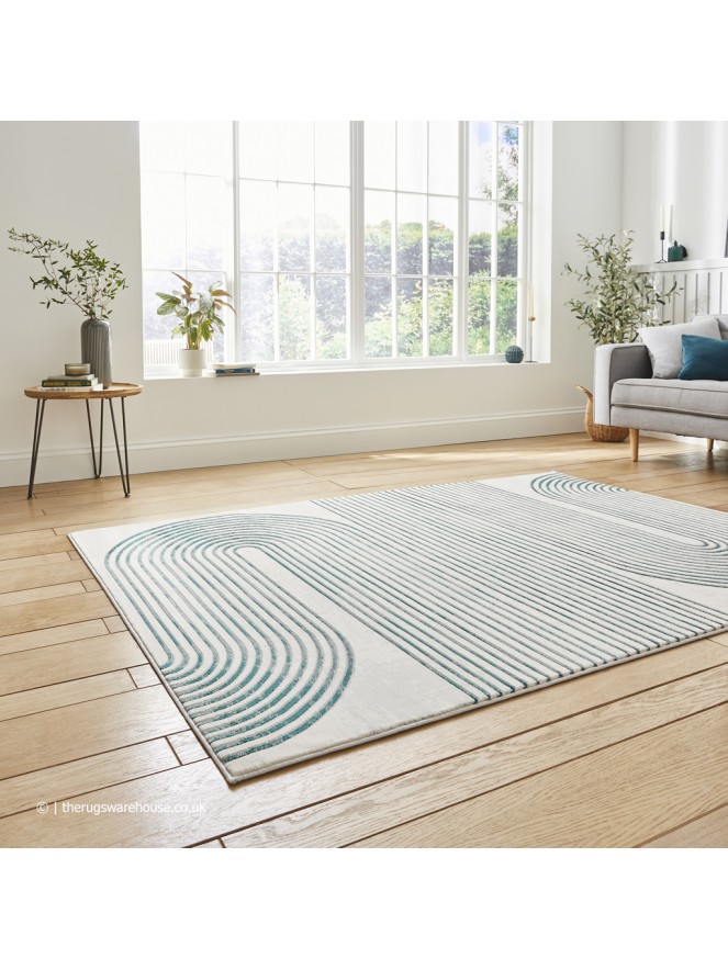 Apollo Swirl Grey Green Rug - 3