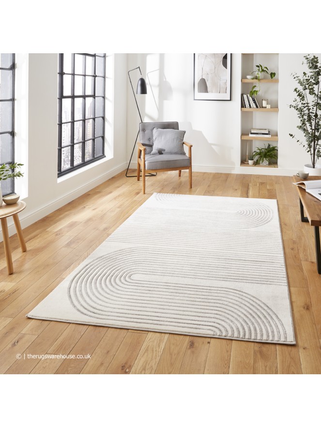 Apollo Swirl Grey Ivory Rug - 3