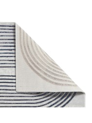 Apollo Swirl Grey Navy Rug - Thumbnail - 5