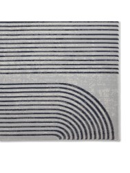 Apollo Swirl Grey Navy Rug - Thumbnail - 6