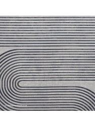 Apollo Swirl Grey Navy Rug - Thumbnail - 7