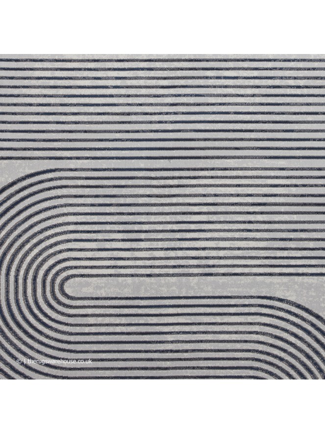 Apollo Swirl Grey Navy Rug - 7