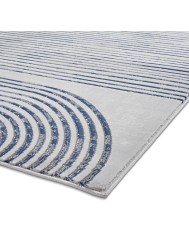 Apollo Swirl Grey Navy Rug - Thumbnail - 8