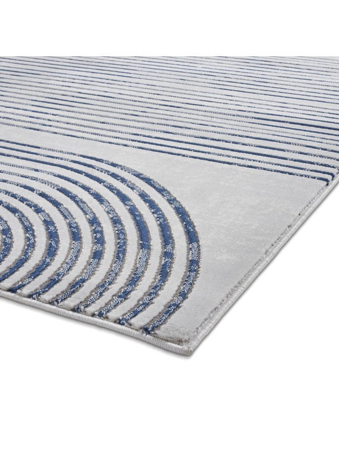 Apollo Swirl Grey Navy Rug - 8