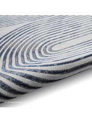 Apollo Swirl Grey Navy Rug - Thumbnail - 10