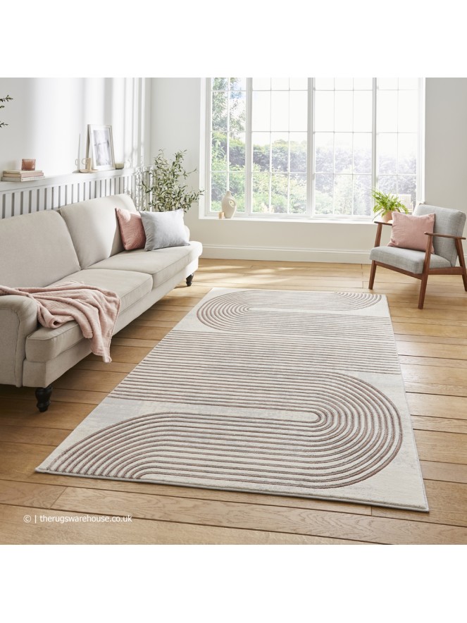 Apollo Swirl Grey Rose Rug - 2