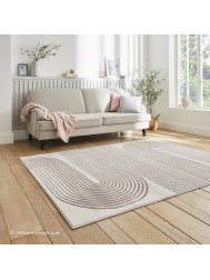 Apollo Swirl Grey Rose Rug - Thumbnail - 3