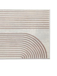 Apollo Swirl Grey Rose Rug - Thumbnail - 5