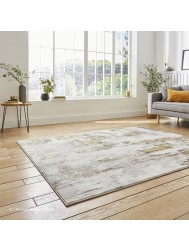 Apollo Metallic Grey Gold Rug - Thumbnail - 3