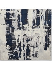 Apollo Metallic Grey Navy Rug - Thumbnail - 5