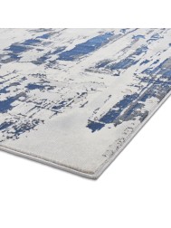 Apollo Metallic Grey Navy Rug - Thumbnail - 7