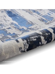 Apollo Metallic Grey Navy Rug - Thumbnail - 9