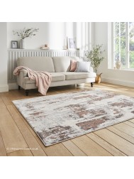 Apollo Metallic Grey Rose Rug - Thumbnail - 2