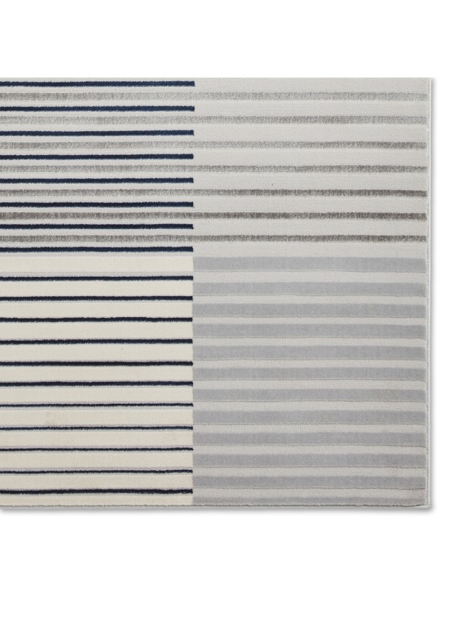 Apollo Stripe Grey Navy Rug - 5