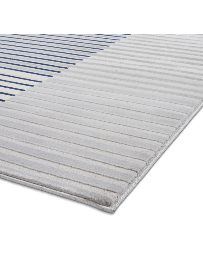 Apollo Stripe Grey Navy Rug - 7