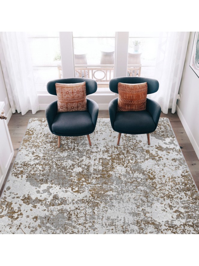 Remix Grey Gold Rug - 2