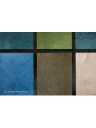 Mondrian Blue Mix Rug - Thumbnail - 7