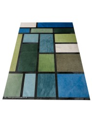 Mondrian Blue Mix Rug - Thumbnail - 9