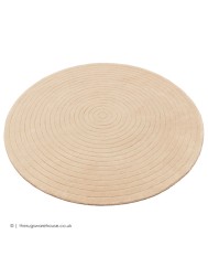 Harrare Beige Circle Rug - Thumbnail - 7